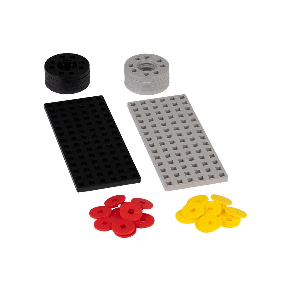 ENS. PETITES PLAQUETTES DE BASE ET ROUES - PAQUET ROUGE