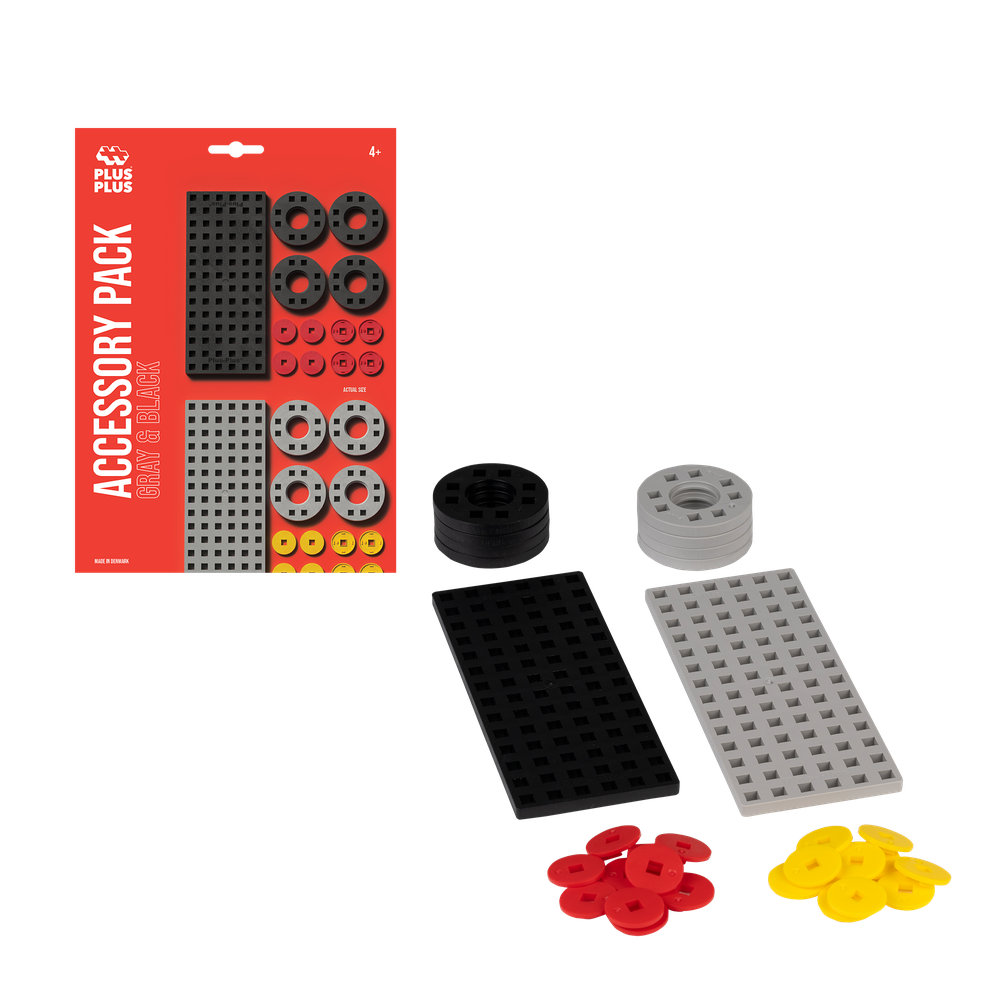 ENS. PETITES PLAQUETTES DE BASE ET ROUES - PAQUET ROUGE PLUS PLUS