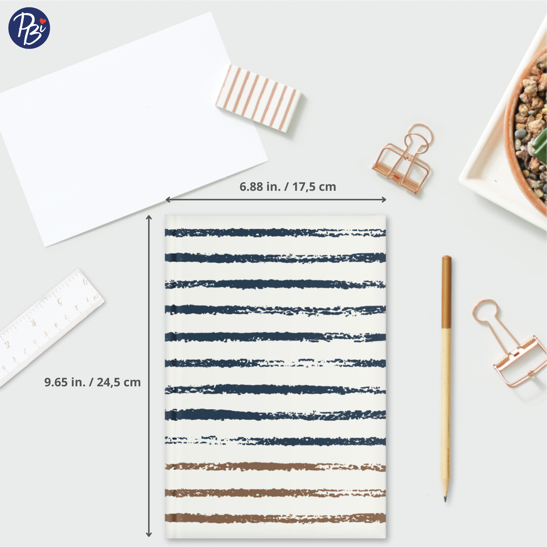 CAHIER DE NOTES - GRAND - LIGNES TEXTURÉES PBI LIVRES NOTES