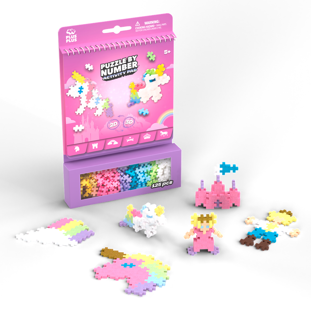 PUZZLE BY NUMBER - CARNET D'ACTIVITÉS - CONTE DE FÉE - 125pcs PLUS PLUS