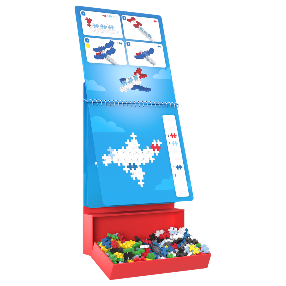 PUZZLE BY NUMBER - CARNET D'ACTIVITÉS - TRANSPORT - 125pcs PLUS PLUS