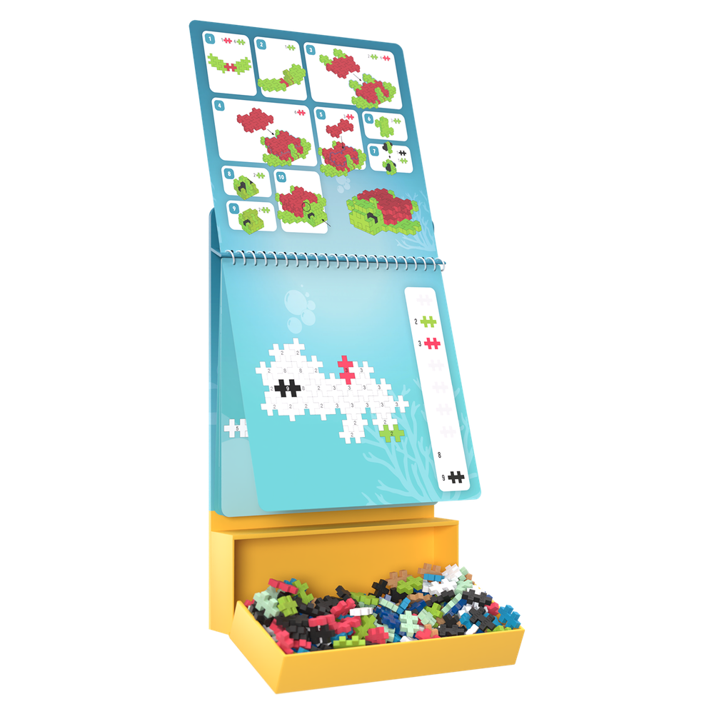 PUZZLE BY NUMBER - CARNET D'ACTIVITÉS - OCÉAN - 125pcs PLUS PLUS