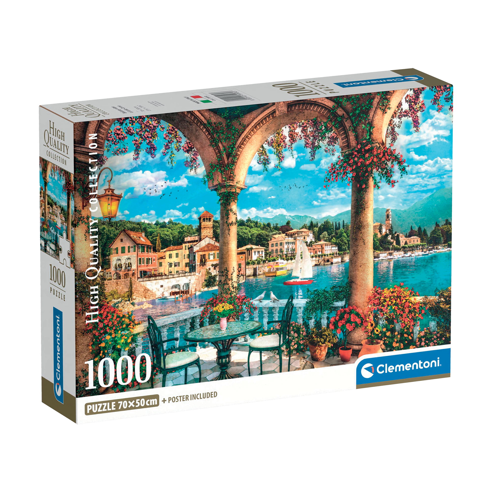 PZ1000: VUE DE BALCON DU LAC CÔME CLEMENTONI PUZZLES