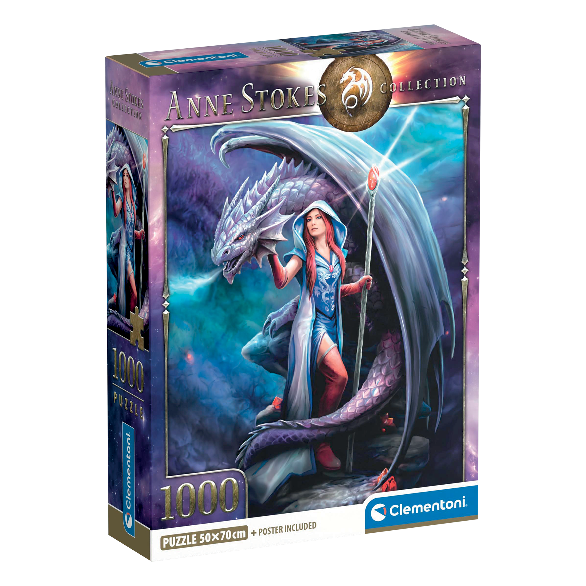 PZ1000: ANNE STOKES: MAGE DRAGON CLEMENTONI PUZZLES