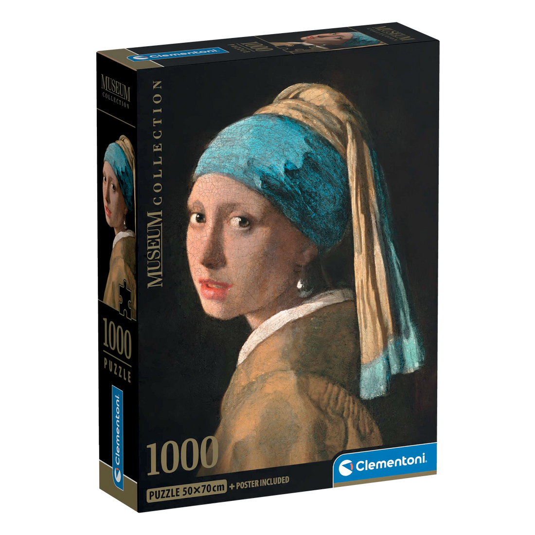 PZ1000: MUSEUM: LA JEUNE FILLE À LA PERLE - VERMEER CLEMENTONI PUZZLES