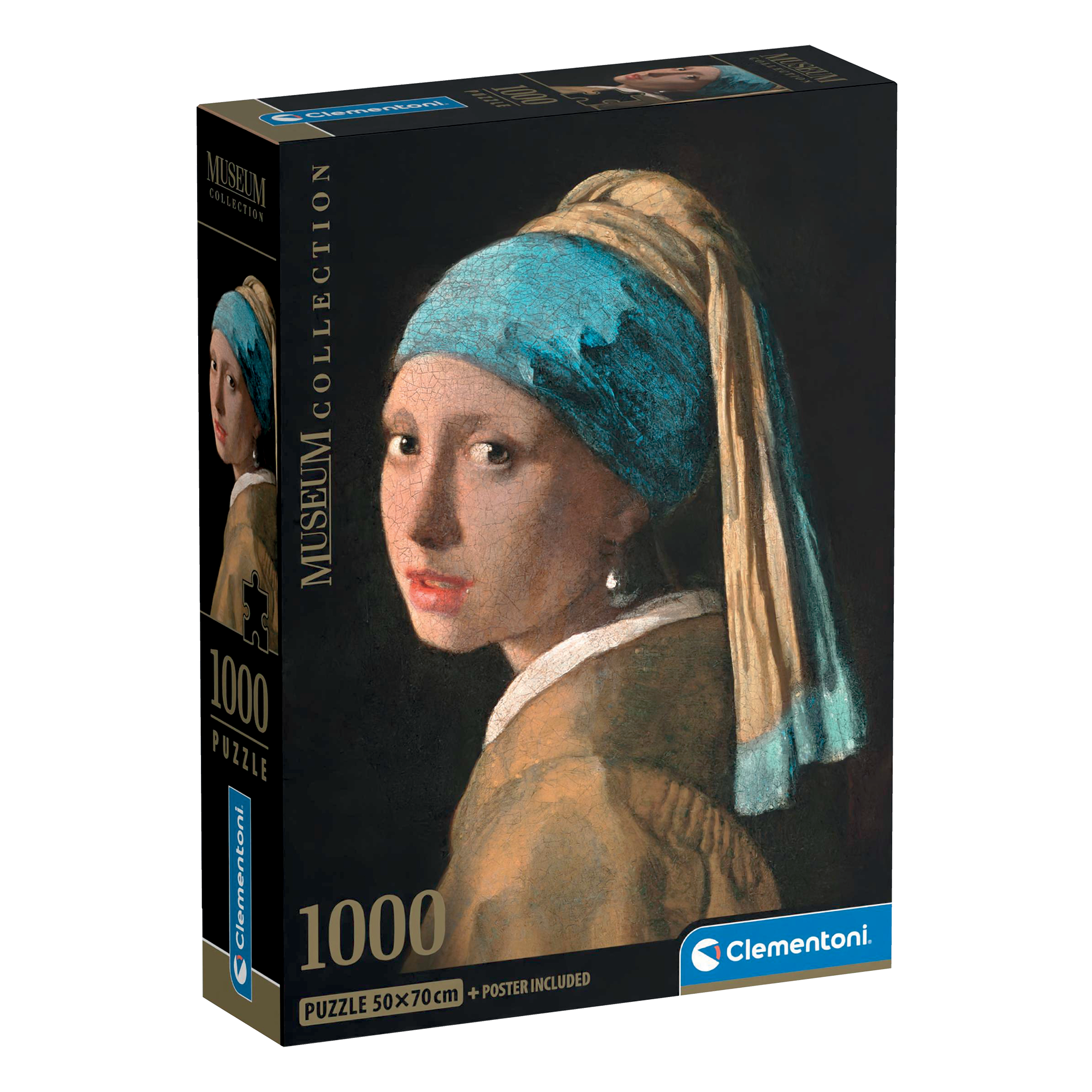 PZ1000: MUSEUM: LA JEUNE FILLE À LA PERLE - VERMEER CLEMENTONI PUZZLES