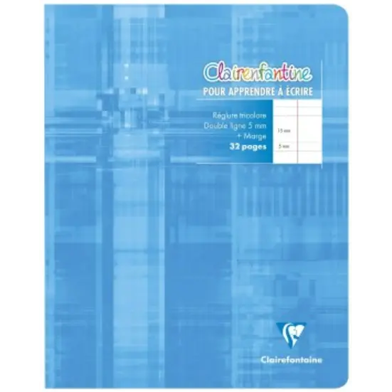 Clairenfantine Cahier agrafé DL5mm -assortis-  32 pages (17x22cm) CLAIREFONTAINE