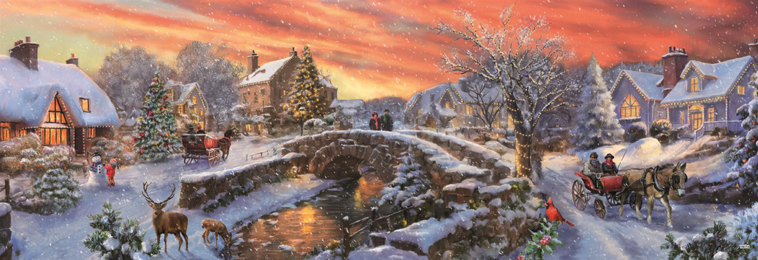 PZ1000: PANORAMA - NOËL SUR LE CHEMIN DU PONT CLEMENTONI PUZZLES