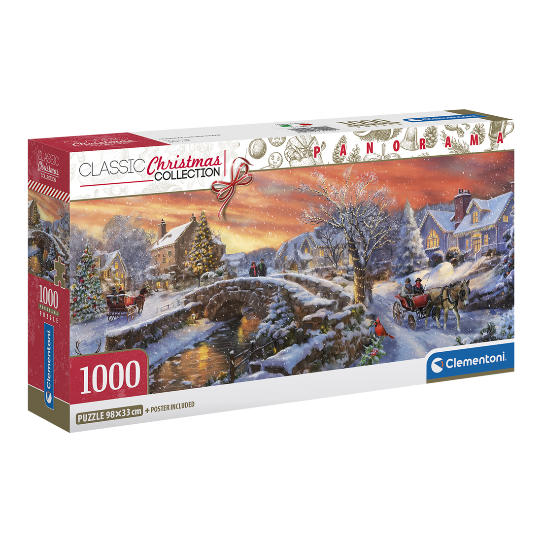 PZ1000: PANORAMA - NOËL SUR LE CHEMIN DU PONT CLEMENTONI PUZZLES