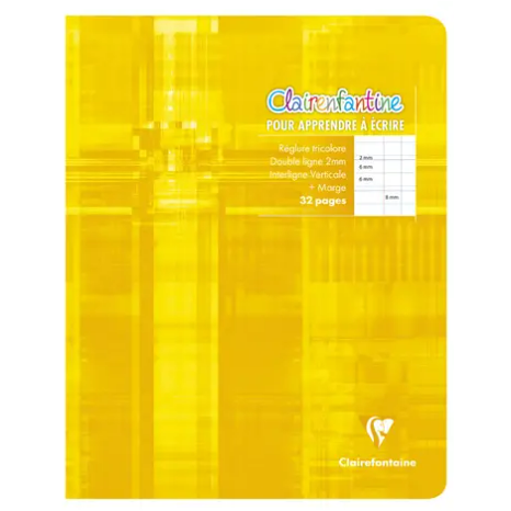 Clairenfantine Cahier agrafé DL2mm IV-assortis-  32 pages (17x22cm) CLAIREFONTAINE