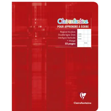 Clairenfantine Cahier agrafé DL2mm IV-assortis-  32 pages (17x22cm) CLAIREFONTAINE
