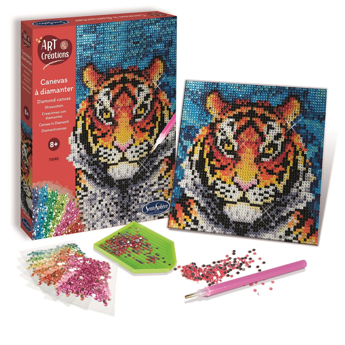 CANEVAS À DIAMANTER - TIGRE SENTOSPHERE