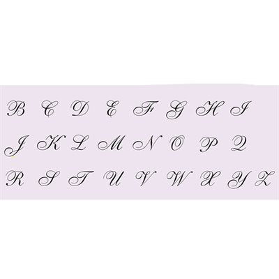 Sceau Alphabet anglaise en laiton Ø24 mm de A à Z de style script J.HERBIN