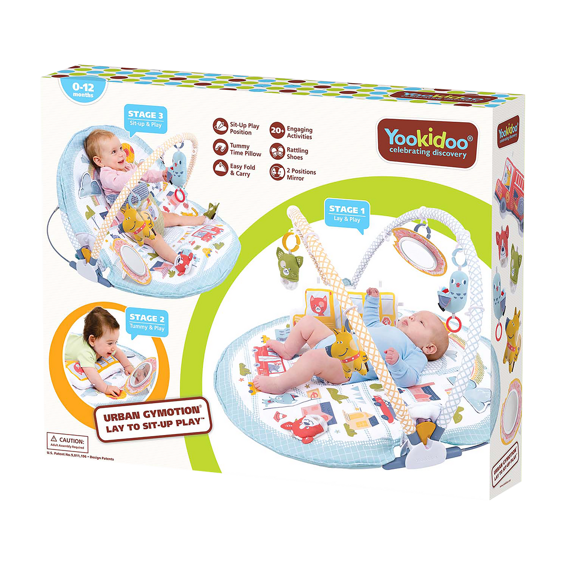 URBAN GYMOTION - TAPIS REDRESSABLE POUR JOUER ASSIS YOOKIDOO