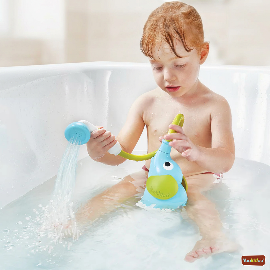 DOUCHE ÉLÉPHANT POUR BÉBÉ - BLEUE