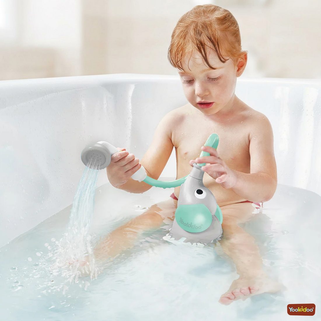 DOUCHE ÉLÉPHANT POUR BÉBÉ - TURQUOISE
