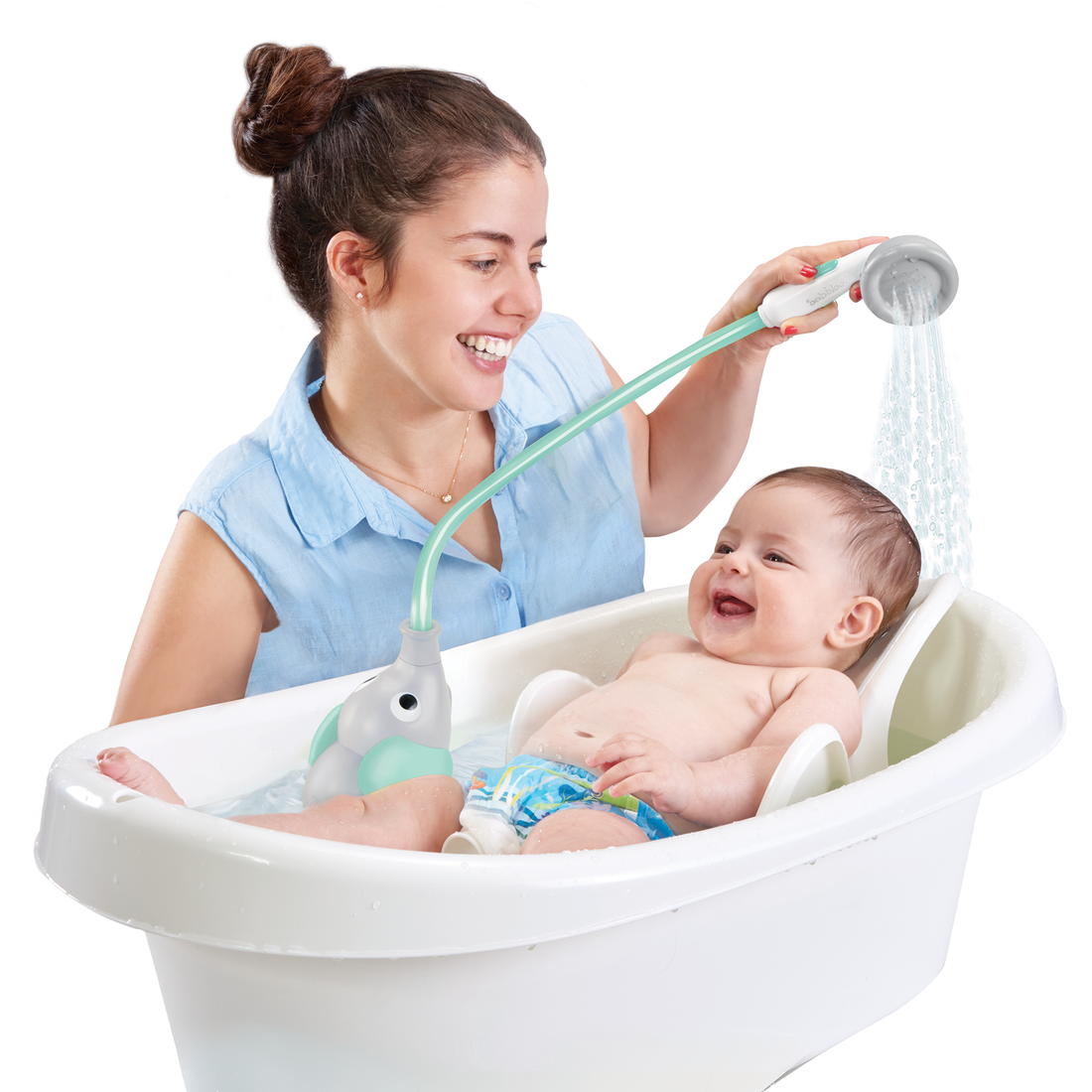 DOUCHE ÉLÉPHANT POUR BÉBÉ - TURQUOISE YOOKIDOO