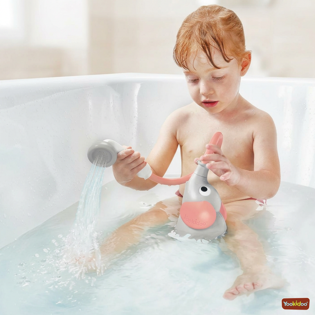 DOUCHE ÉLÉPHANT POUR BÉBÉ - ROSE