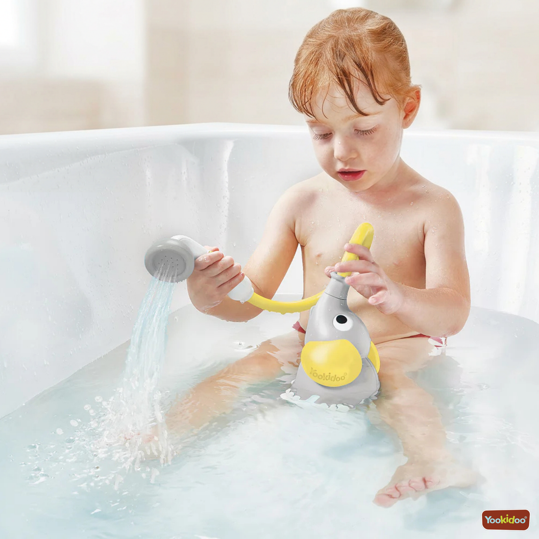 DOUCHE ÉLÉPHANT POUR BÉBÉ - JAUNE