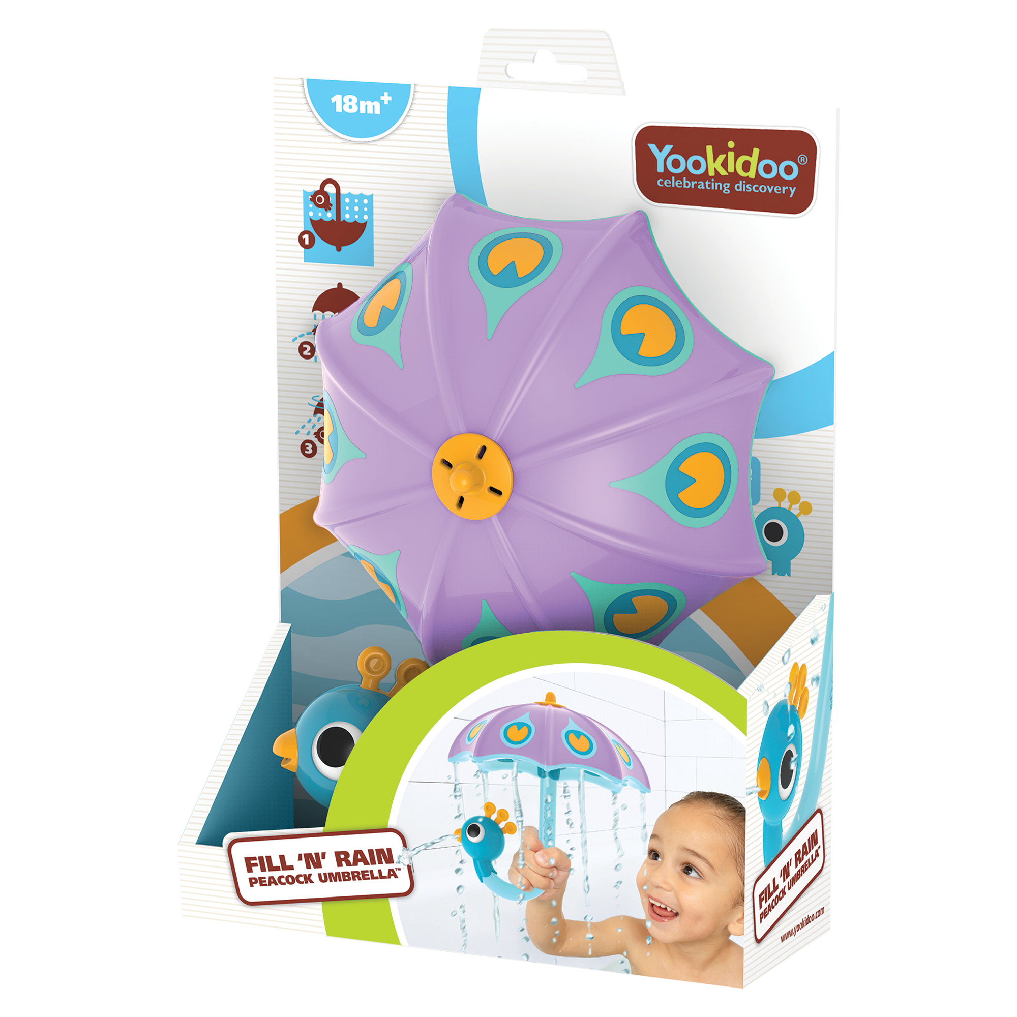 REMPLIS & PLUIE PARAPLUIE PAON - MAUVE YOOKIDOO