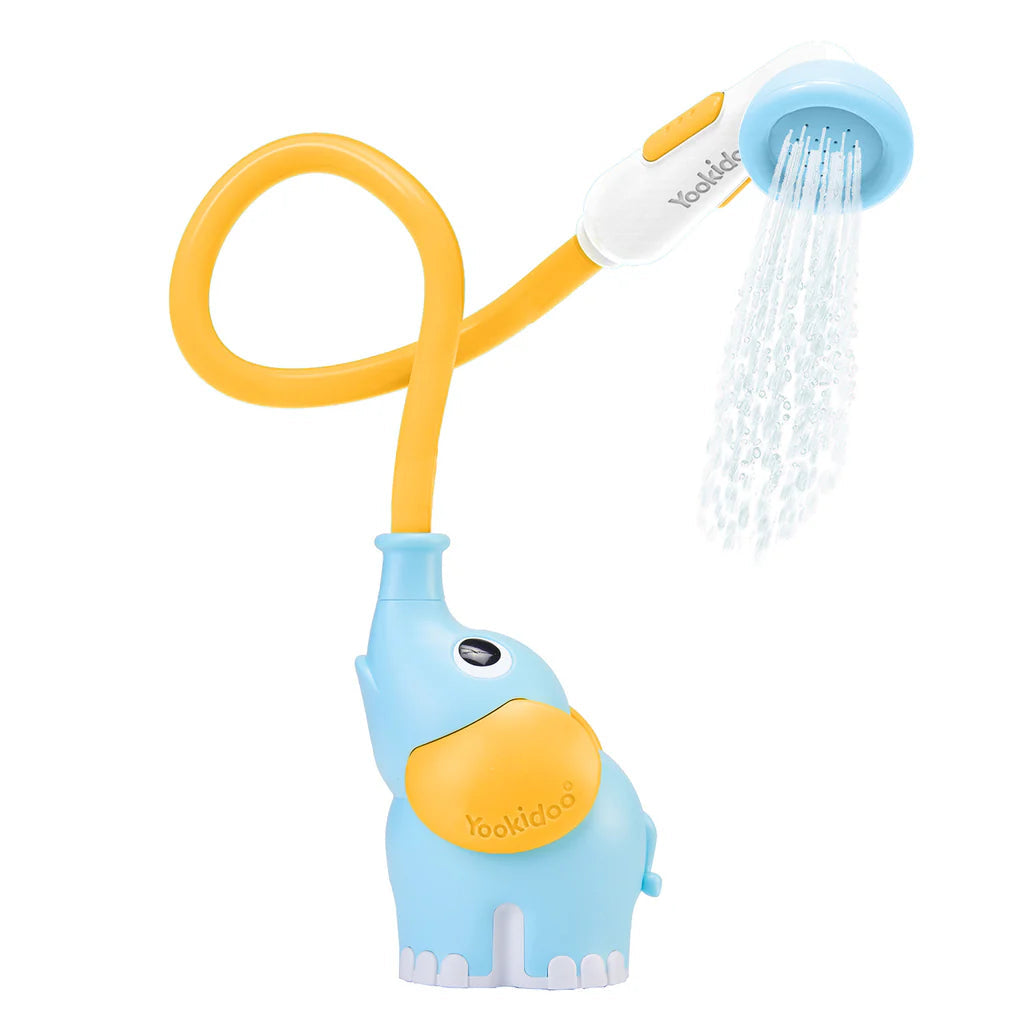 DOUCHE ÉLÉPHANT POUR BÉBÉ - BLEU & ORANGE YOOKIDOO