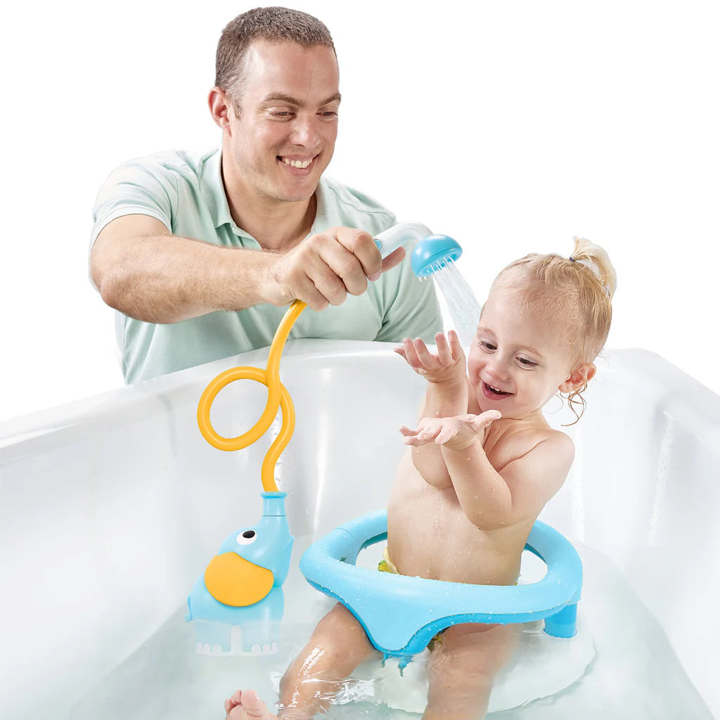 DOUCHE ÉLÉPHANT POUR BÉBÉ - BLEU & ORANGE YOOKIDOO