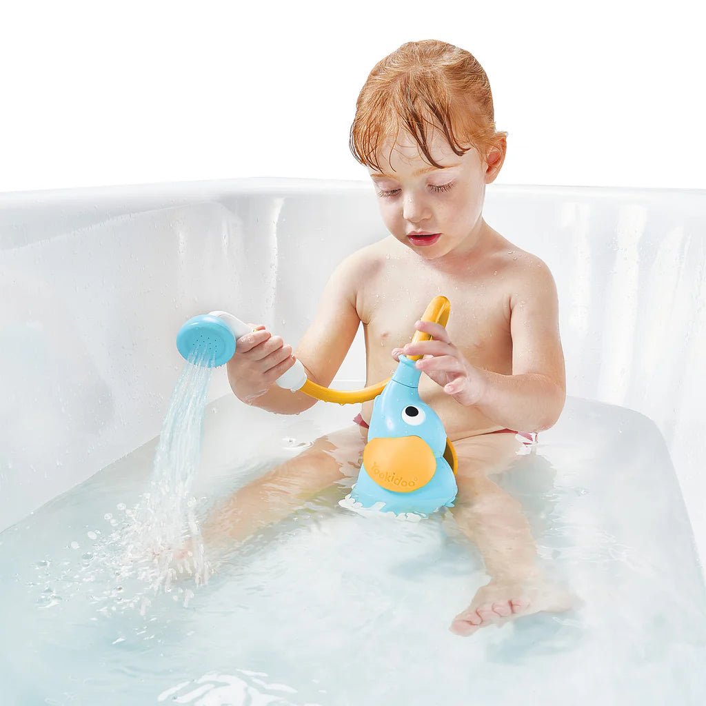 DOUCHE ÉLÉPHANT POUR BÉBÉ - BLEU & ORANGE YOOKIDOO
