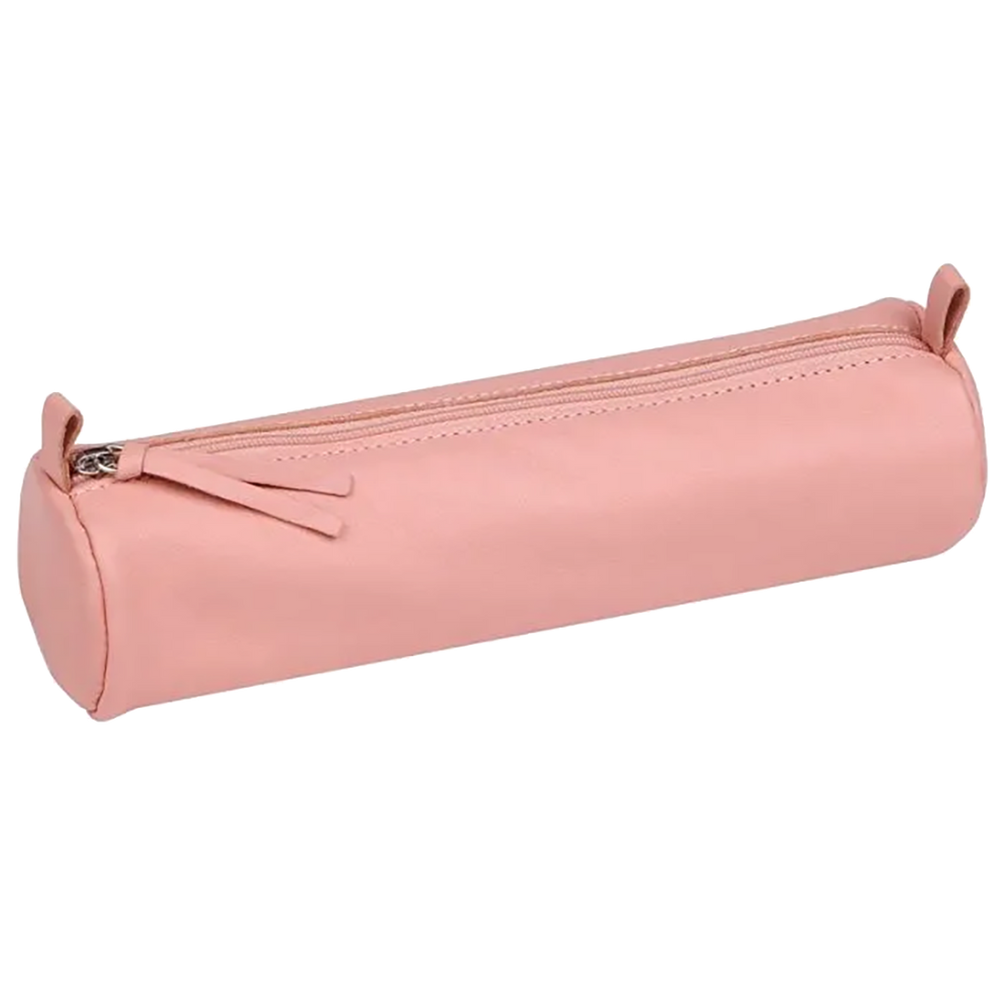 Trousse ronde -cuir teinté -corail (5.5x22cm) CLAIREFONTAINE