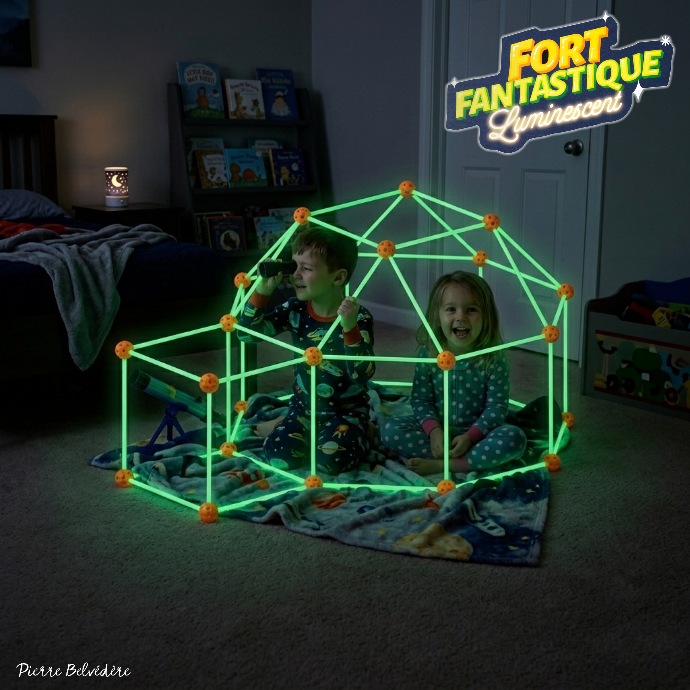 FORT FANTASTIQUE LUMINESCENT-72 PIÈCES