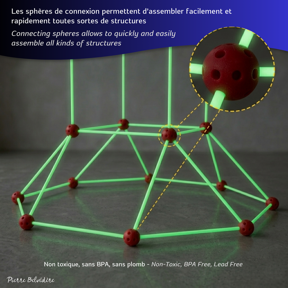 FANTASTIC FORT- GLOW IN THE DARK-72 PIECES