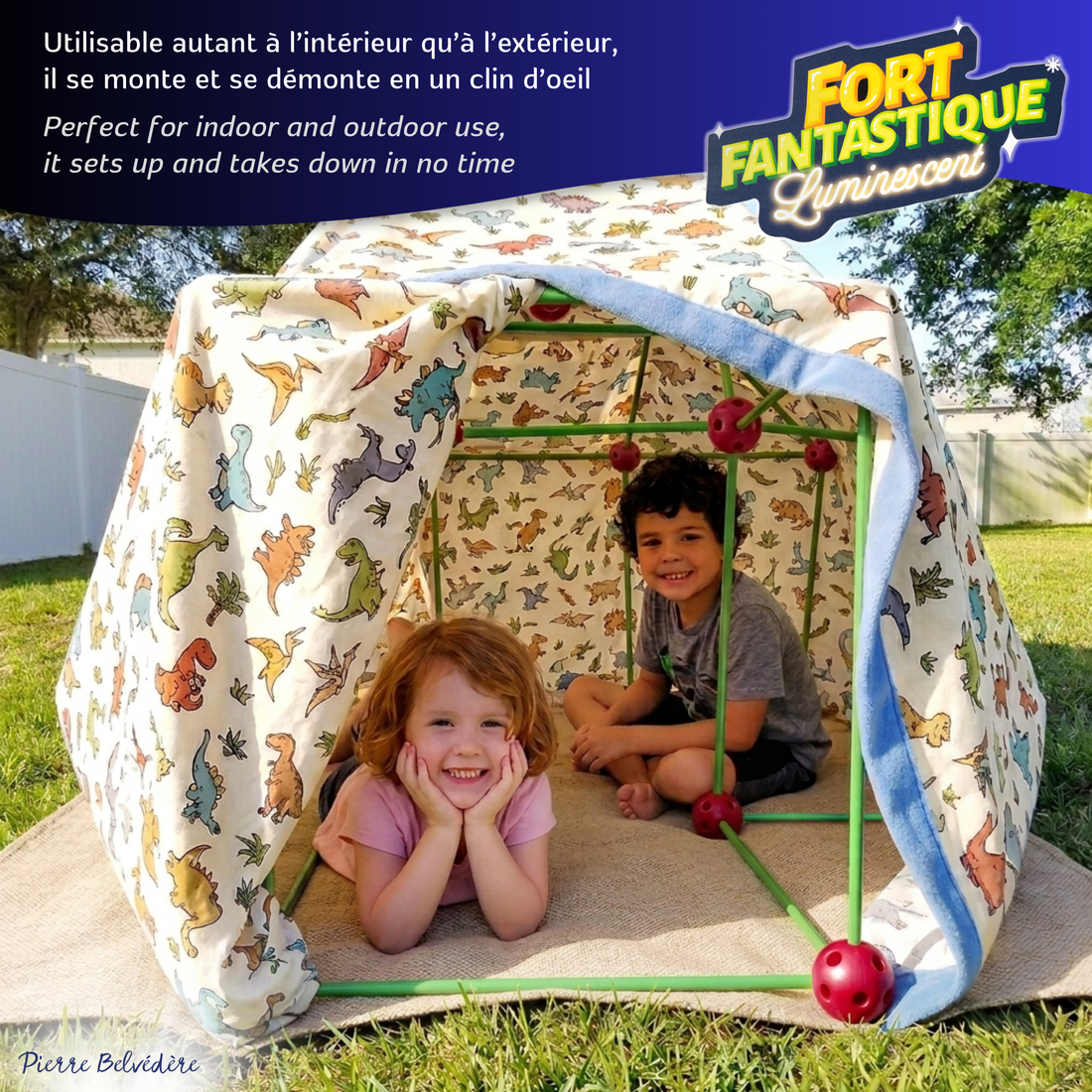 FANTASTIC FORT- GLOW IN THE DARK-72 PIECES