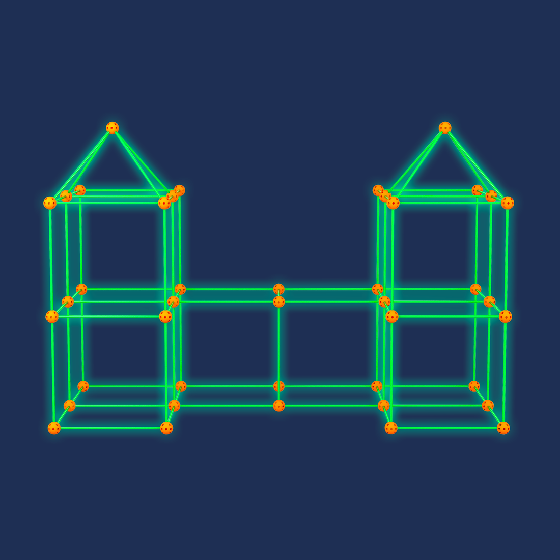 FORT FANTASTIQUES 72 PIÈCES LUMINESCENT PBI JOUET