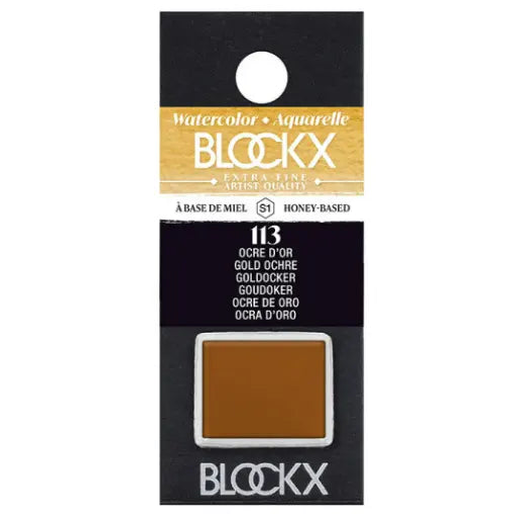 Aquarelle Ocre Doré - Demi. BLOCKX