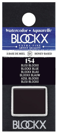 Aquarelle Agrafé Bleu - Demi. BLOCKX