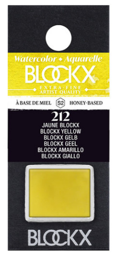 Aquarelle Agrafé Jaune - Demi. BLOCKX