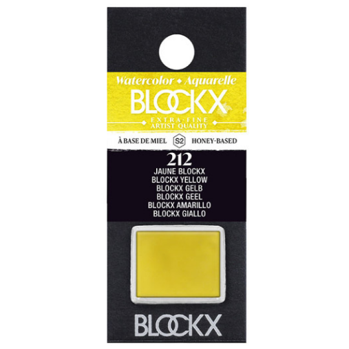 Aquarelle Agrafé Jaune - Demi. BLOCKX
