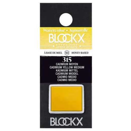 Aquarelle Jaune Cadmium Médium - Demi. BLOCKX
