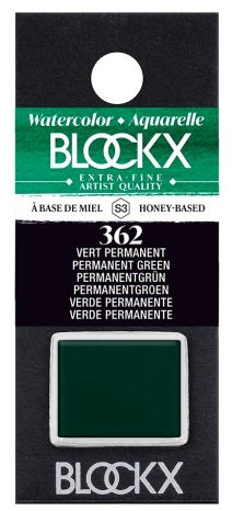 Aquarelle Permanente Verte - Demi. BLOCKX