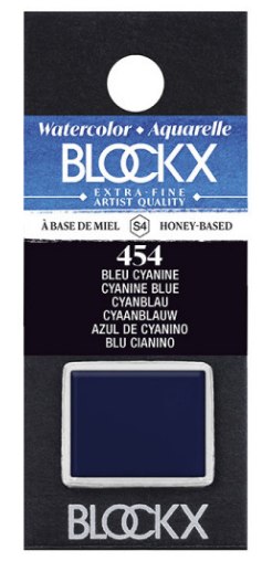 Aquarelle Bleu Cyanine - Demi. BLOCKX