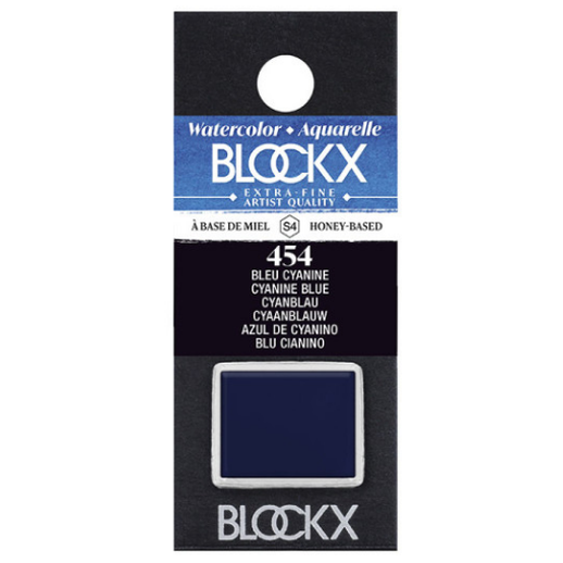 Aquarelle Bleu Cyanine - Demi. BLOCKX