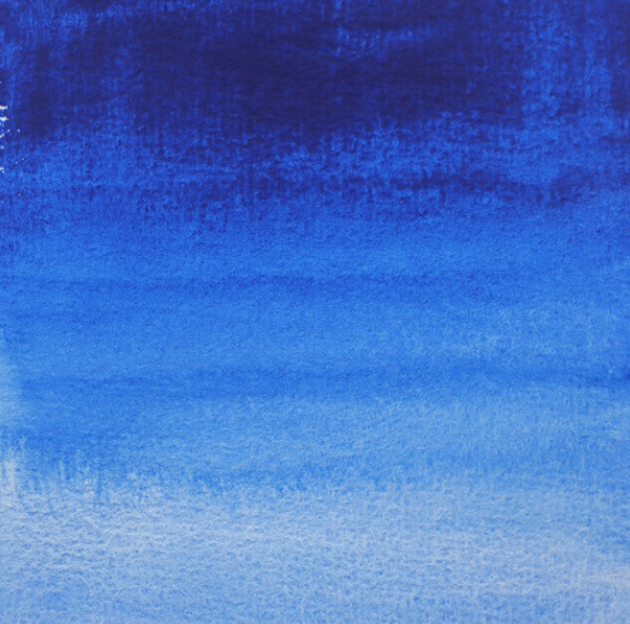 Aquarelle Bleu Cyanine - Demi. BLOCKX