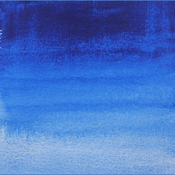 Aquarelle Bleu Cyanine - Demi. BLOCKX