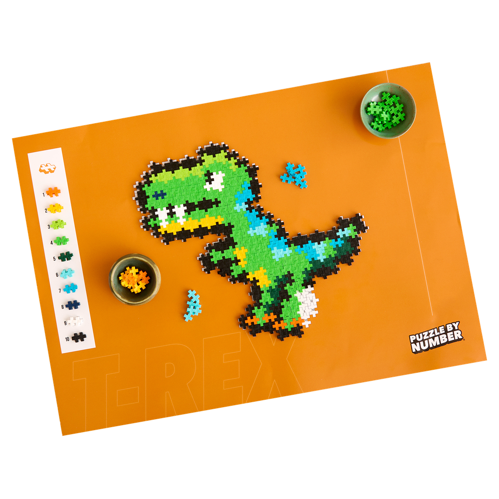PUZZLE BY NUMBER - T-REX - 250pcs PLUS PLUS