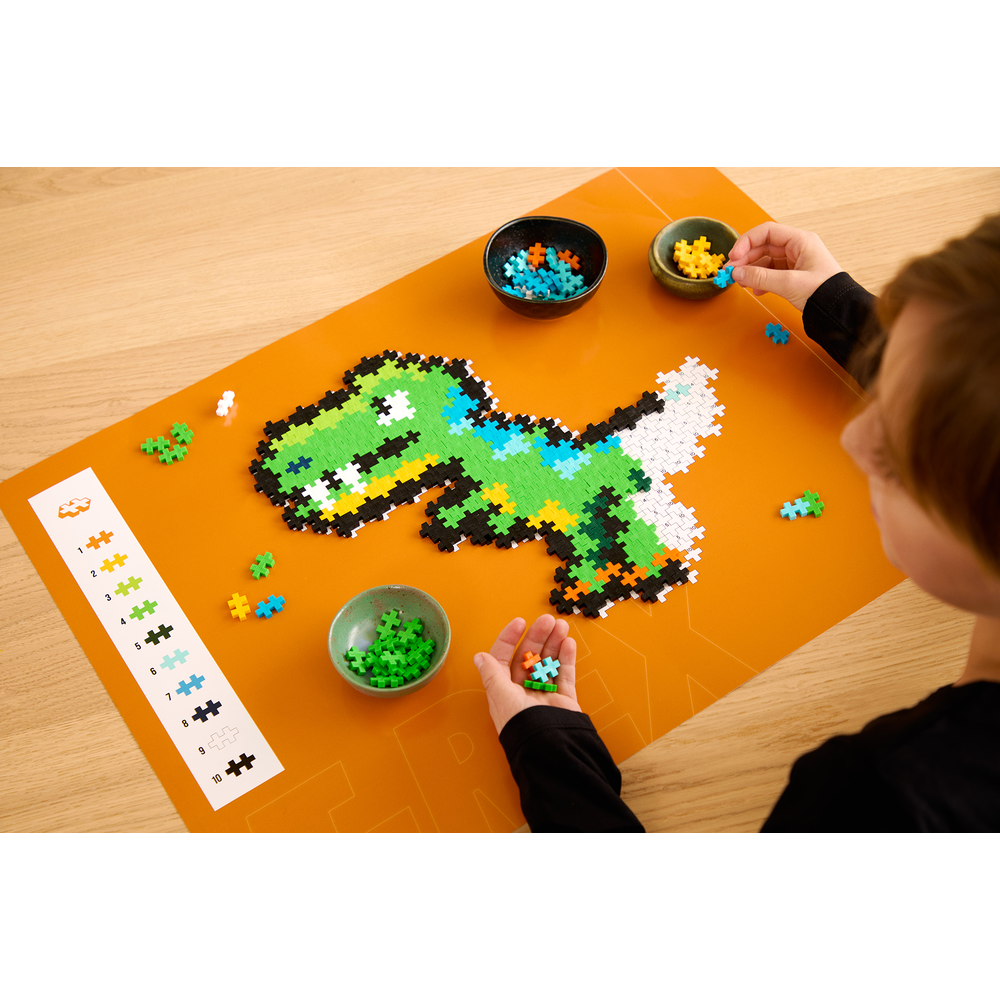 PUZZLE BY NUMBER - T-REX - 250pcs PLUS PLUS