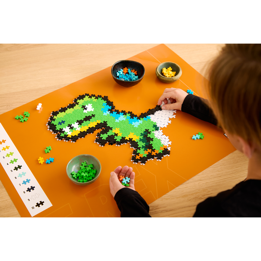 PUZZLE BY NUMBER - T-REX - 250pcs PLUS PLUS