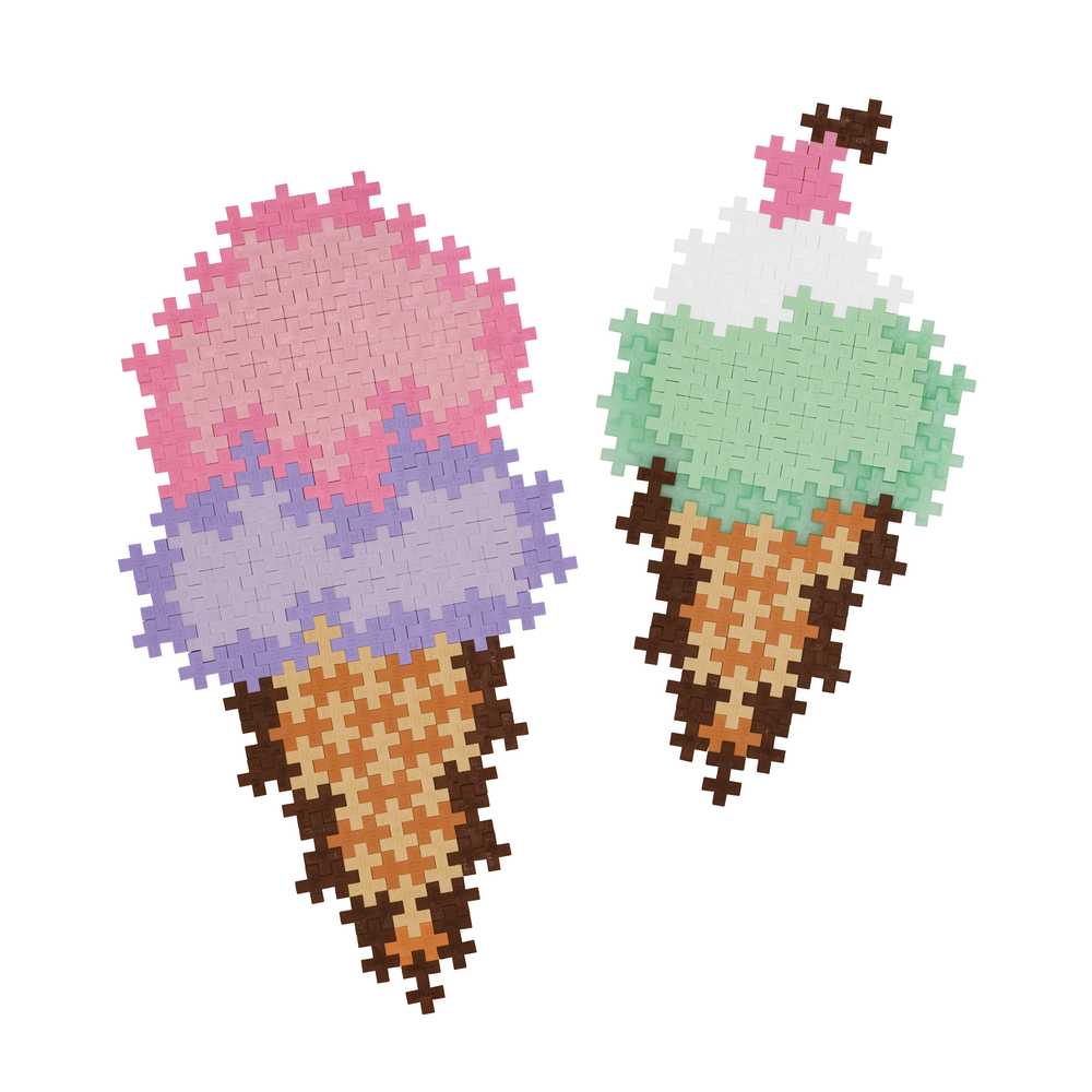 PUZZLE BY NUMBER - CORNETS DE CRÈME GLACÉ - 250pcs PLUS PLUS