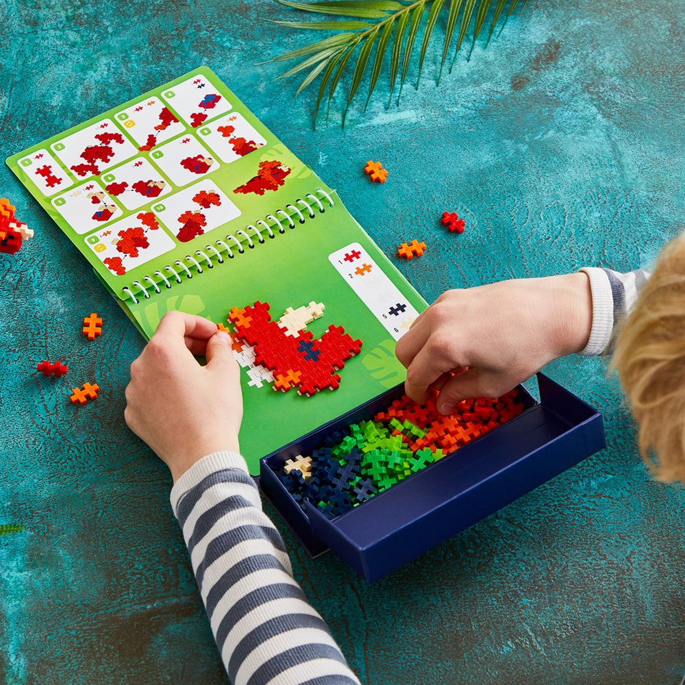 PUZZLE BY NUMBER - CARNET D'ACTIVITÉS - DINOSAURES - 125pcs PLUS PLUS