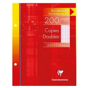 Double Copie Seyes Perf.200P 6¾X8¾ CLAIREFONTAINE