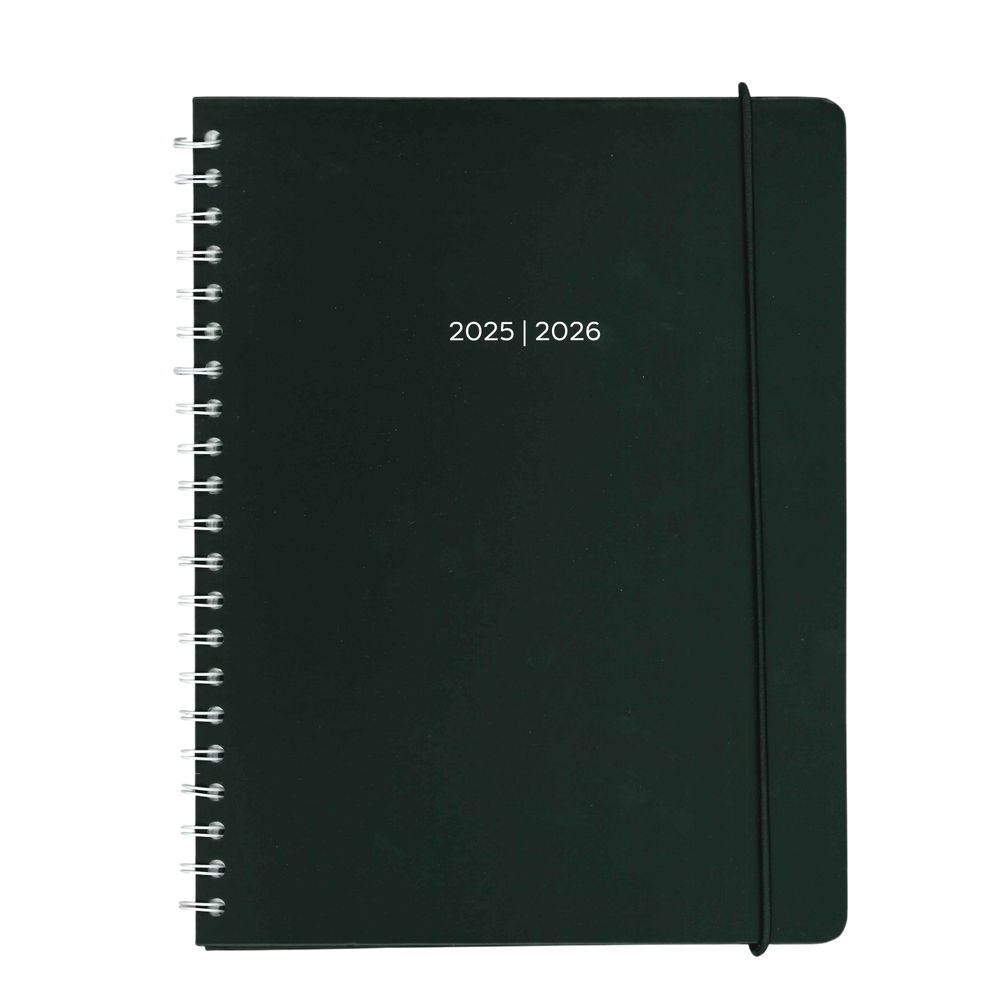 AGENDA ACADÉMIQUE 2025-2026- LARGE 1S/2P- NOIR PBI AGENDA