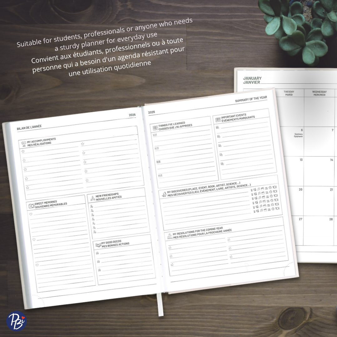 AGENDA ANNUEL 2026 -BOUSSOLE PBI AGENDA